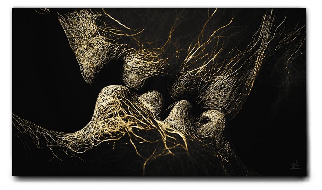 Giallobus - 28 - Der Kuss der Seele - Giallobus - 70L x 40B cm - Bild - Leinwand mit Standardrahmen