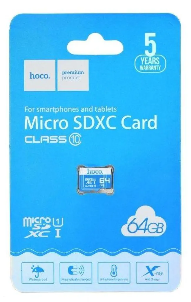HOCO MicroSD 64GB Classe 10 - Memoria Alta Velocità per Cellulari e Cam