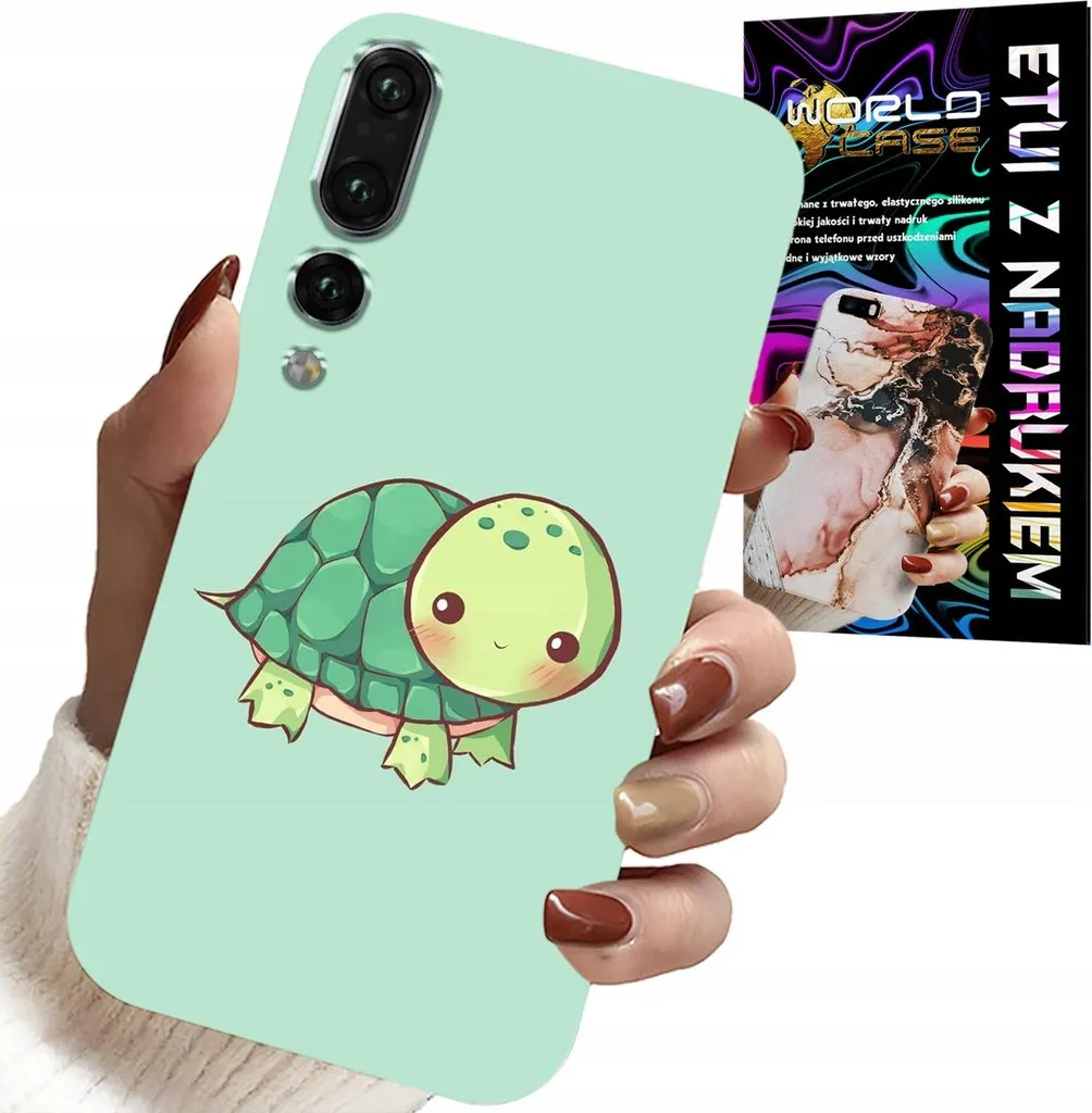 Cover Protettiva Huawei P20 Plus Disegno Tartaruga + Screen Protector