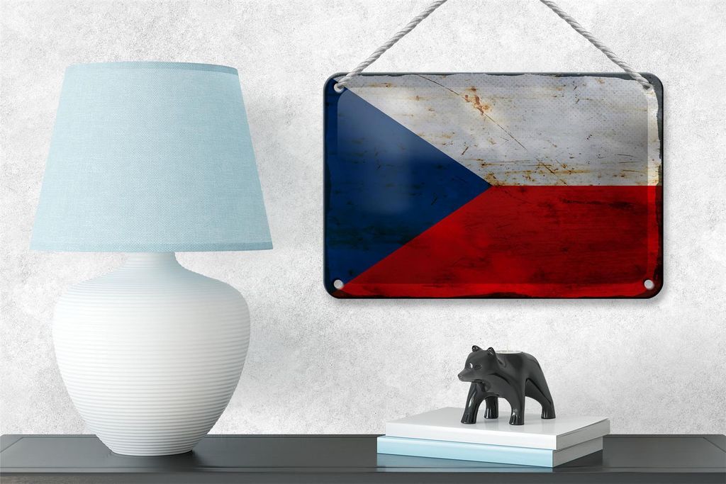 Plechový nápis vlajka České republiky 18x12c m Česká Obrázek produktu 4