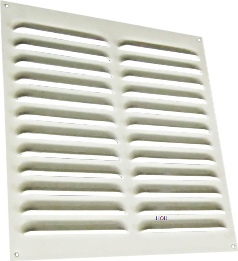 Lüftungsgitter LG 2525 W Lamellengitter Alu Weiss 250 Produktbild 