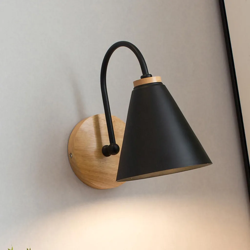 Applique murale décorative incurvée inox inoxydable sans ampoule E27