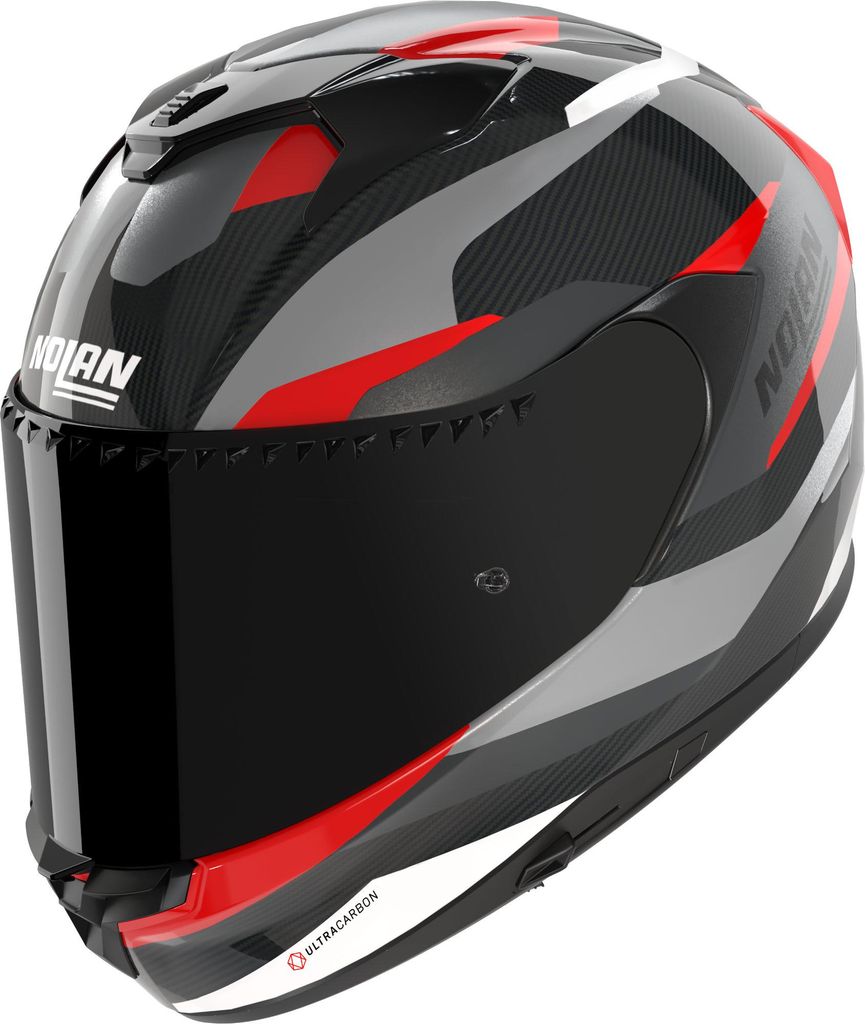 Nolan X-904 Ultra Carbon Calibro Helm, schwarz/grau/rot, M (58)