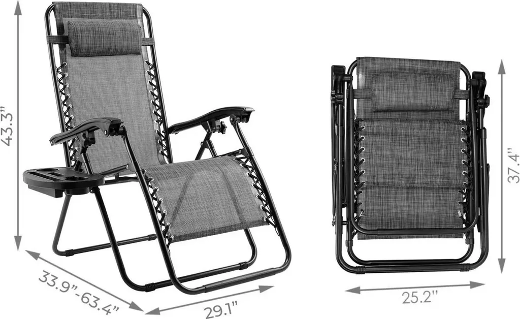 Dites adieu au mal de dos avec la chaise Valora Zero Gravity 2 unités