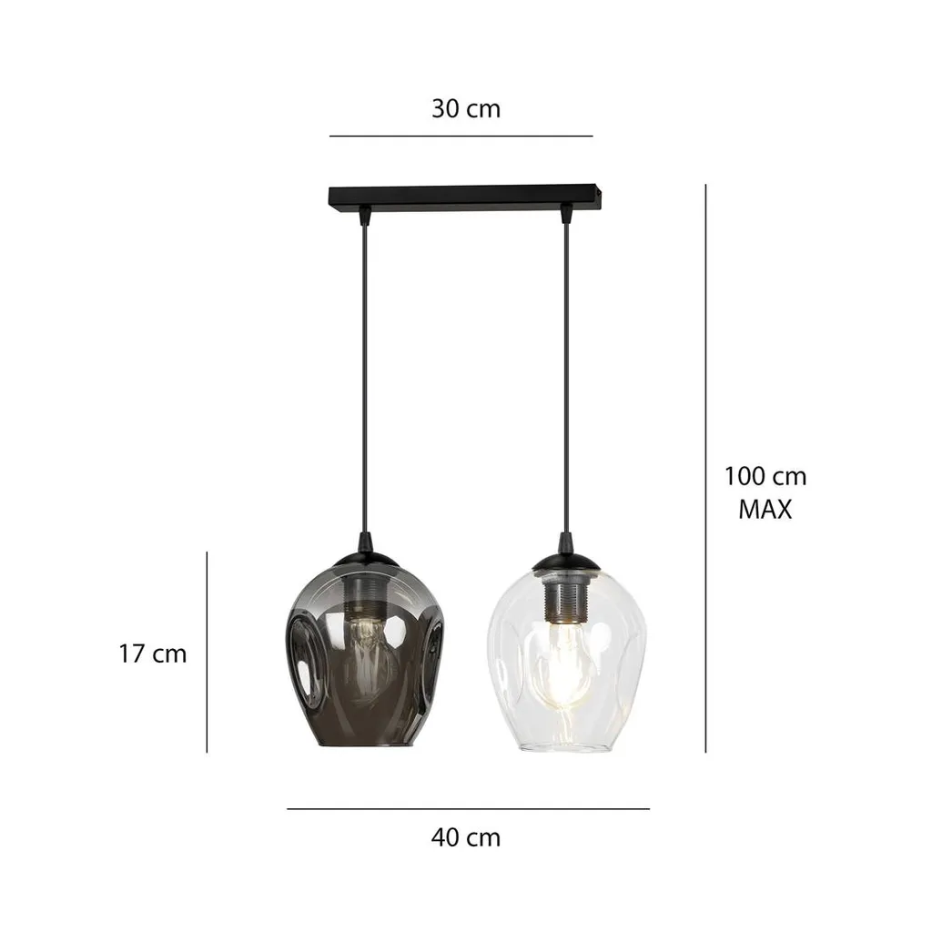 Luminaire Plafonnier ISTAR Suspension Double pour Salon et Cuisine - 11