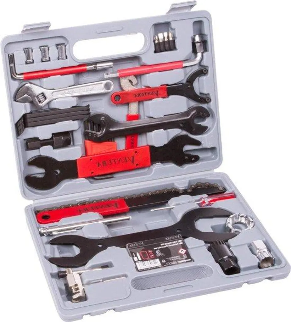 Trousse à outils vélo universelle argent 1:1 pour réparation complète