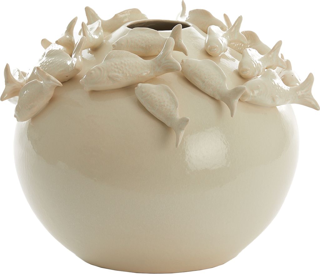 Light & Living - Vase FISCH - Ø41,5x32cm - Weiß Produktbild 