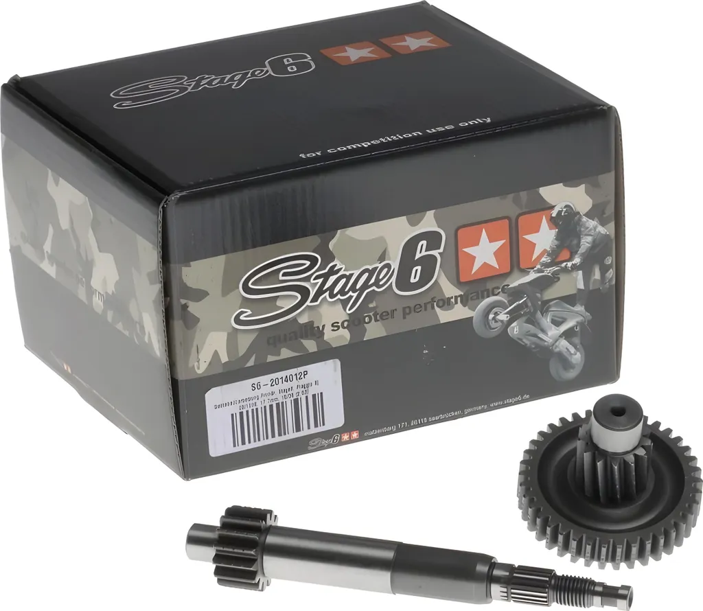 Pignon primaire Stage6 15/38 haute résistance pour Piaggio NRG dès 1998