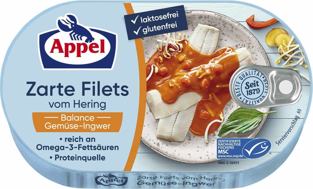 Appel Tendres filets de hareng Balance légumes-gingembre Image du produit 