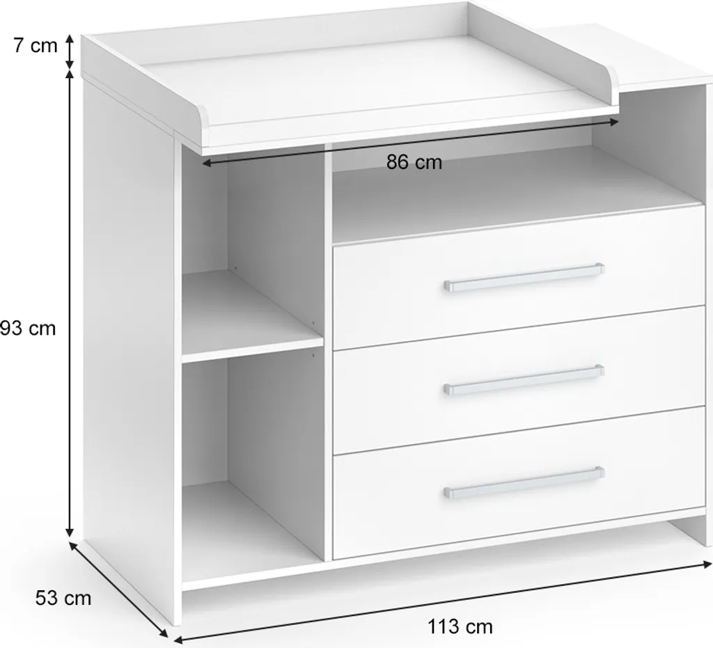 Commode à langer Vicco Oskar 29083 : rangement maxi pour petits espaces