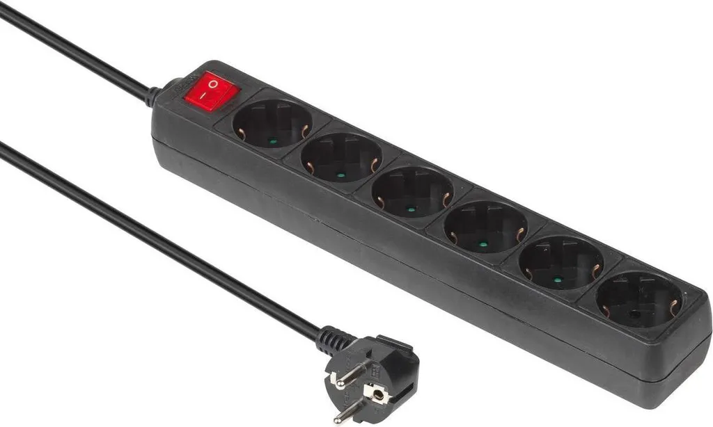 Multipresa 6 Posizioni MicroConnect Nero 1,5M MC-GRU00615BS Offerta