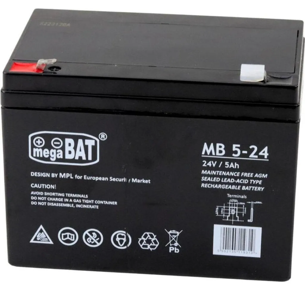 Batterie 24V 5Ah AGM Gel Étanche avec Technologie à Décharge Profonde