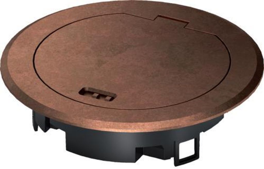 Metall Klappdeckel für Installationsdose R02 Alt Kupfer BSR02MKK hager