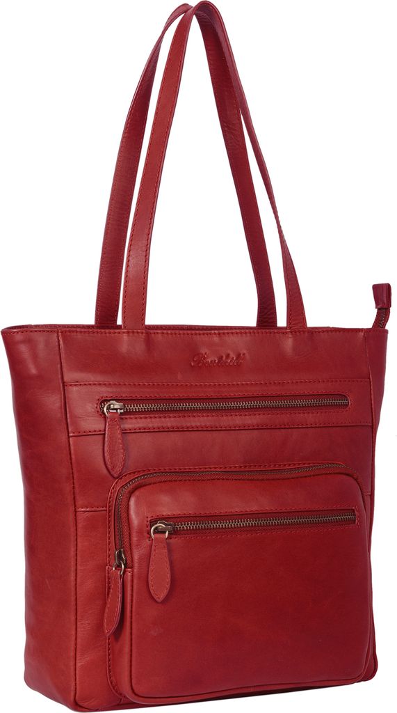 Benthill Schultertasche Damen Echt Leder | Shopper aus echtem Rindsleder | Vintage Handtasche mit vielen Fächern | Damen-Leder-Tasche | Beutel