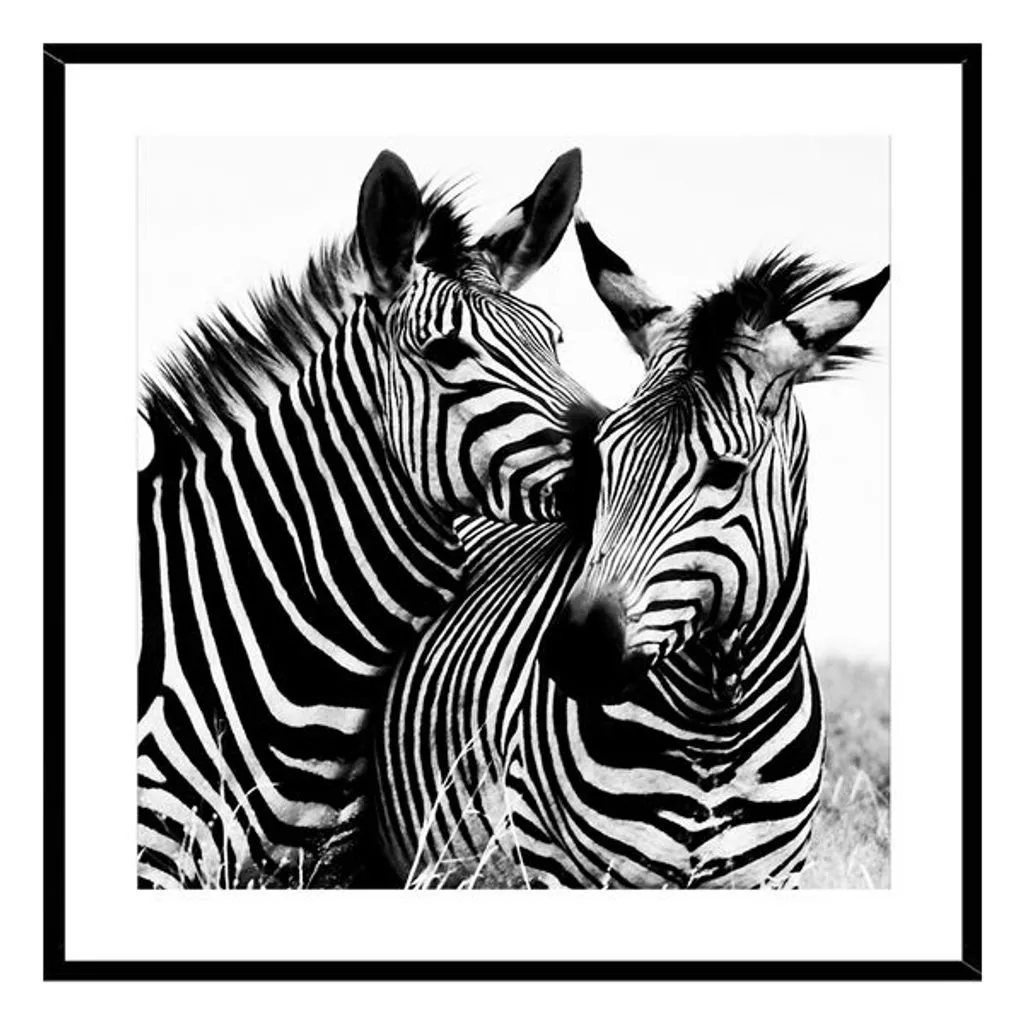 Versa Old Times Cadre Photo Carré 50x50 cm - Verre Blanc et Noir