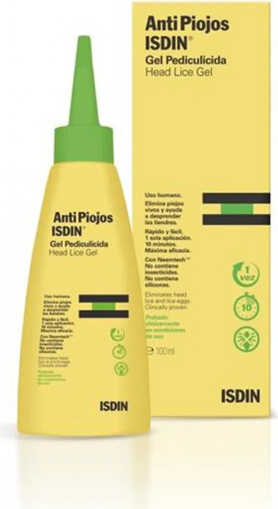 Isdin Antilice Gel 100 ml - Élimine Poux et Lentes avec Formule Pelliculaire