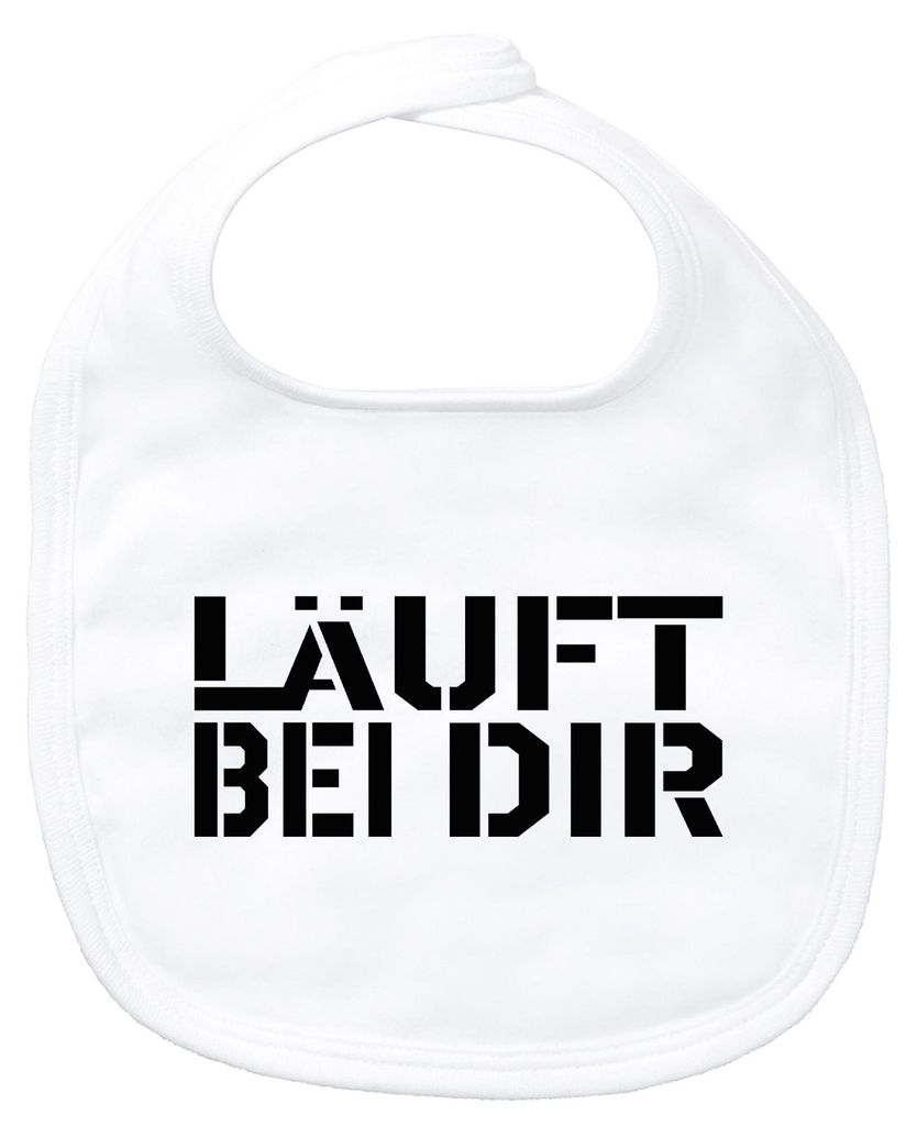 Huuraa Baby Lätzchen Läuft bei dir Jugendwort White Produktbild 
