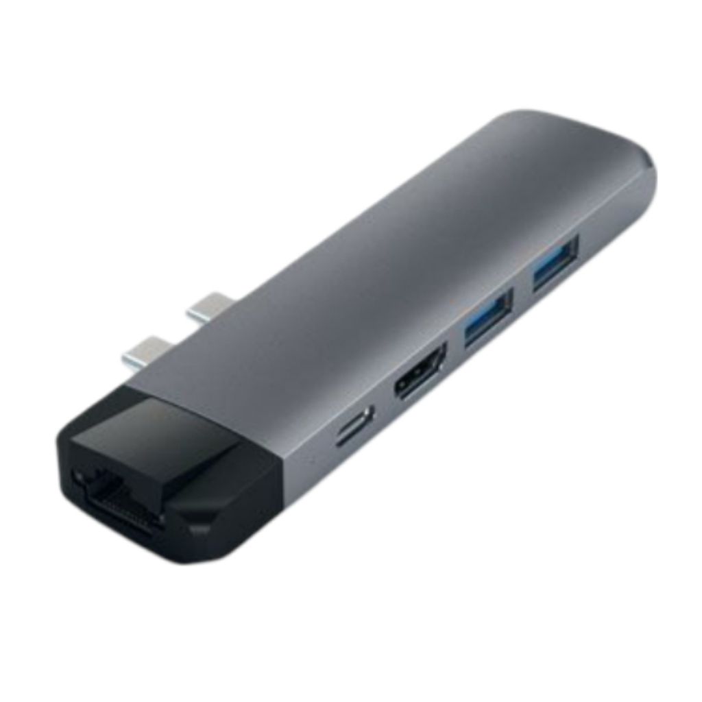 Satechi Type-C Pro Hub Adapter mit Ethernet-C Space Grau USB-C 6 in 2
