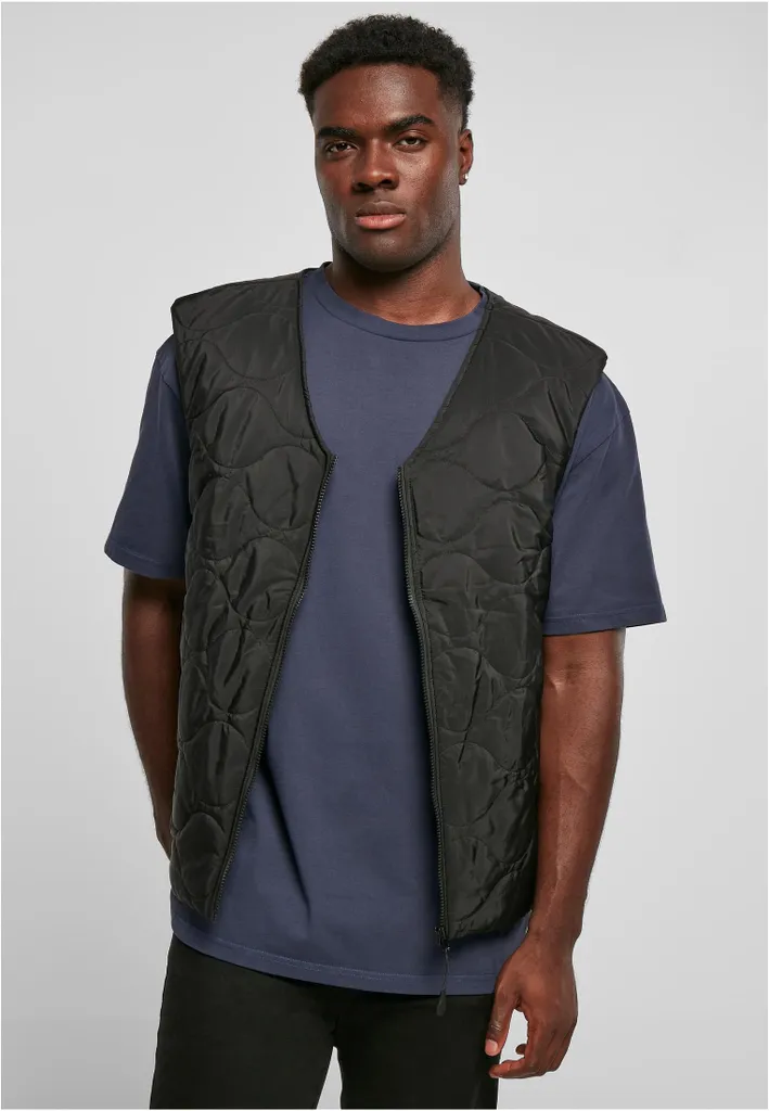 Urban Classics Gilet con zip nero - M