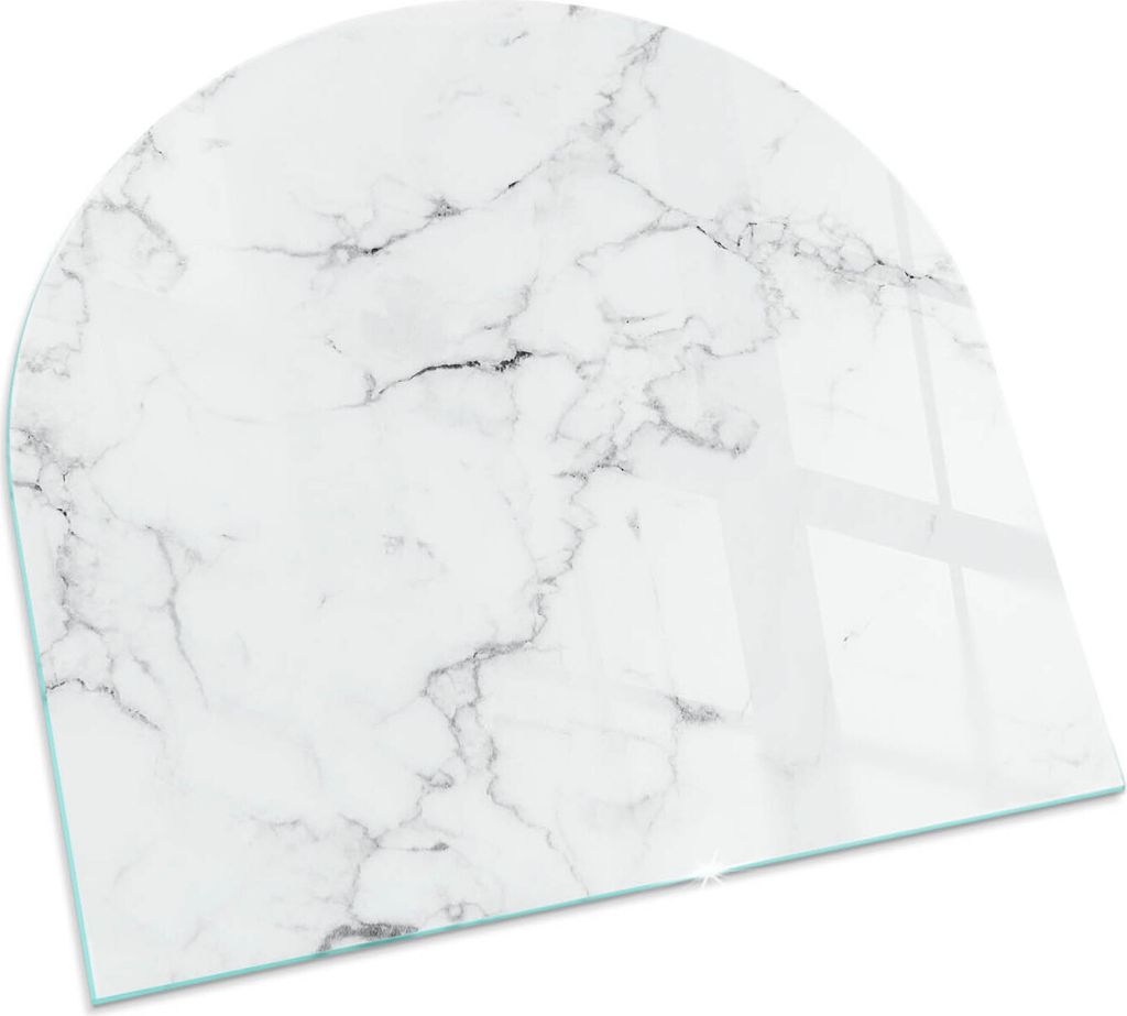 Marmormuster mit Aderung – Glasbodenplatte für – Kaminofen – Kaminplatte Glas – Schutzglas – Funkenschutzplatte –Glasbodenplatte Feuer...