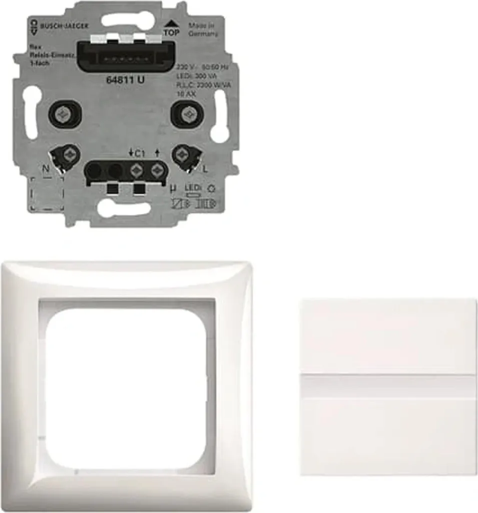 Interrupteur confort pour rénovation électrique Busch-Jaeger kit