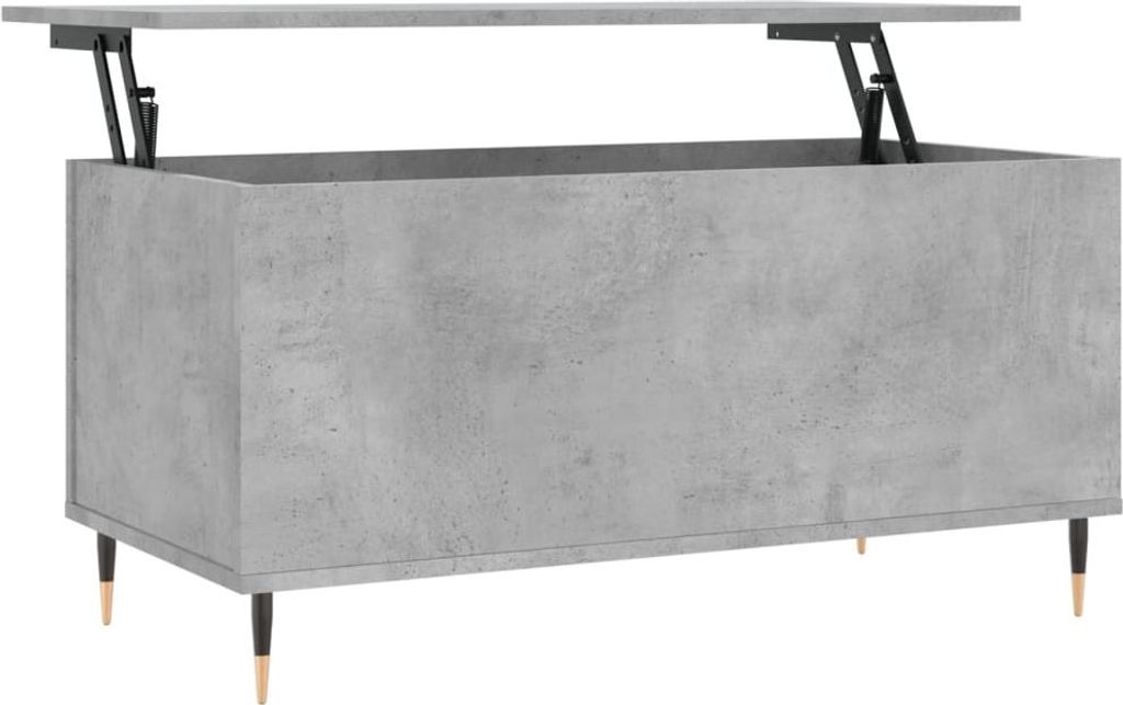 vidaXL Couchtisch Betongrau 90x44,5x45 cm Holzwerkstoff