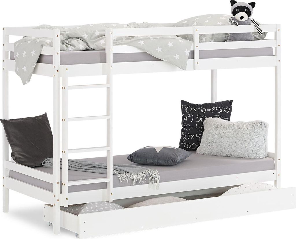 lit enfant superposés lit mezzanine bois pin massif naturel Image du produit 