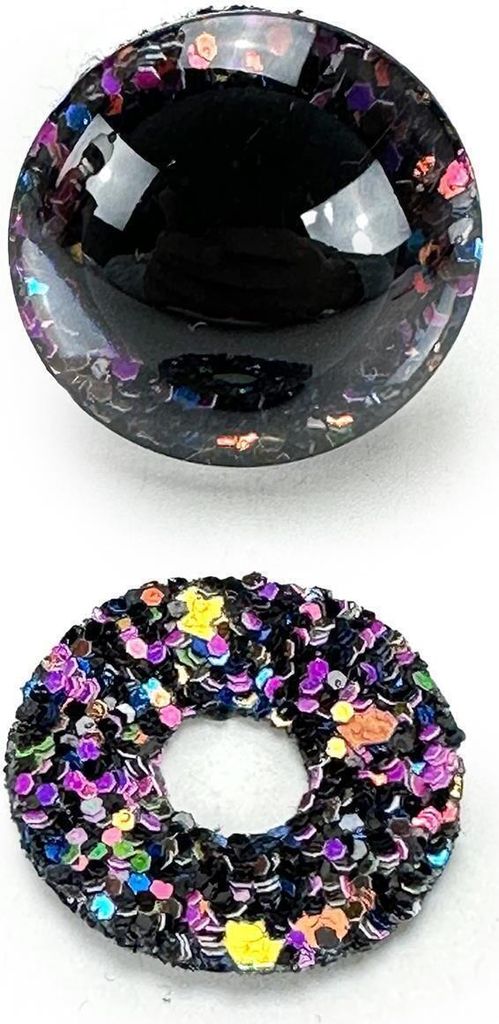 Sicherheitsaugen mit Glitzer 16 mm lila