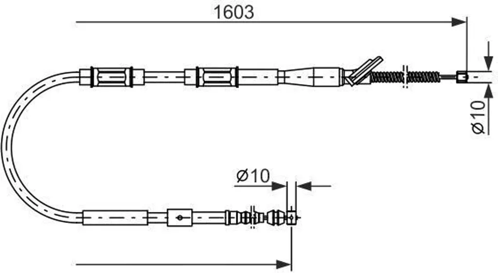 Câble de frein à main BOSCH 1 987 477 409 pour Toyota Corolla E10 E11