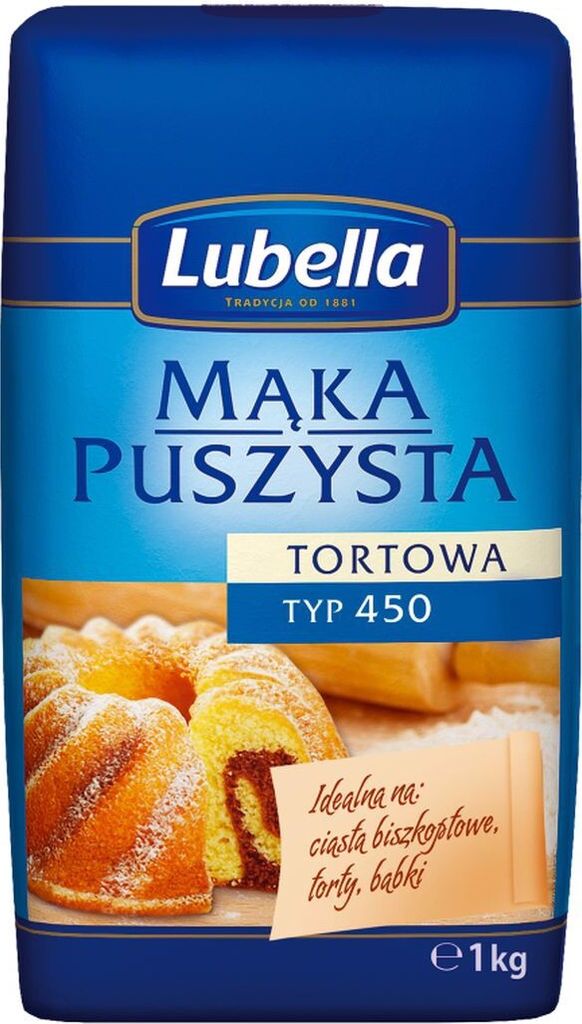 Lubella Mąka puszysta tortowa typ 450 1 kg Zdjęcie produktu 