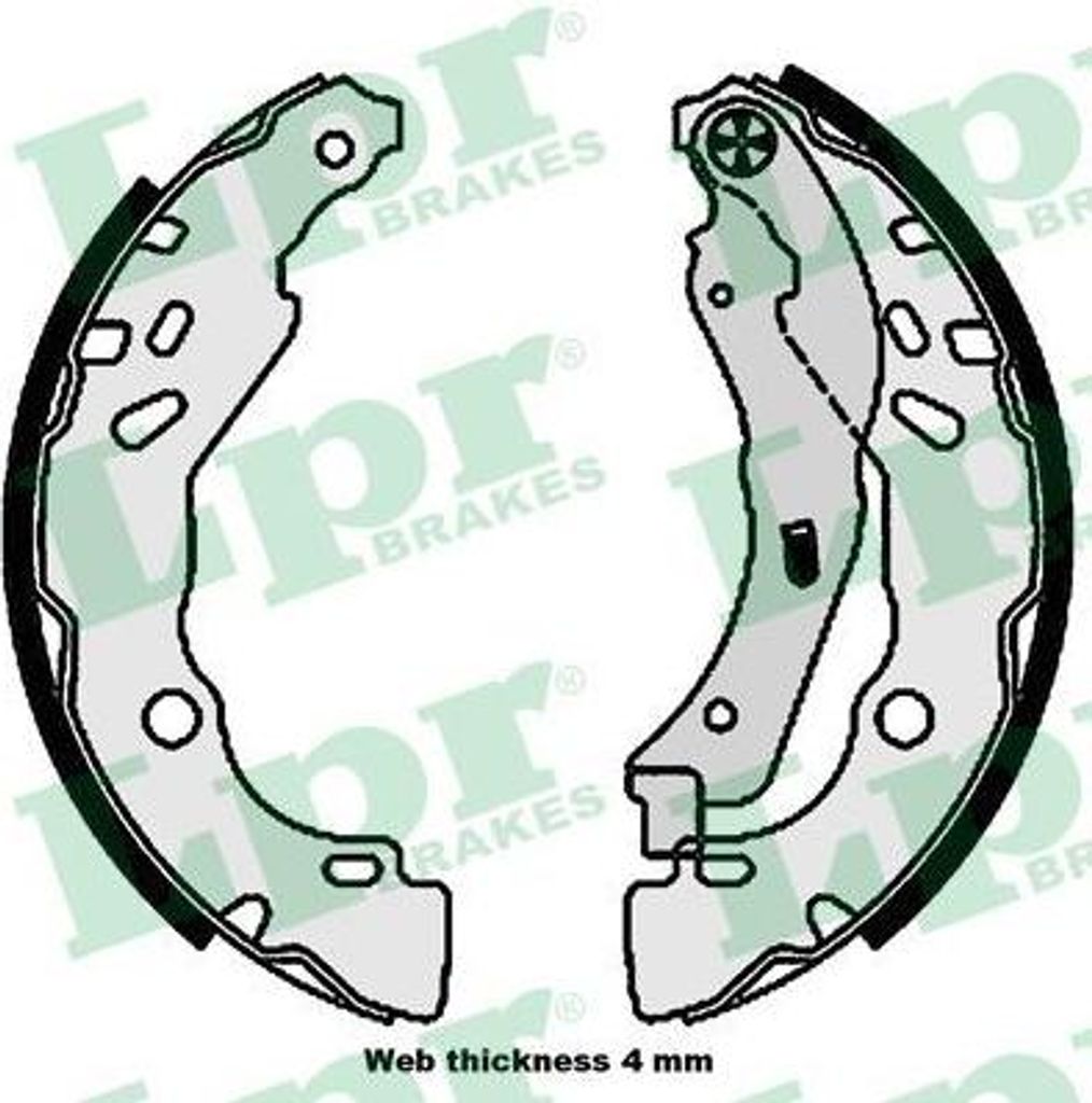 LPR 01111 Bremsbackensatz OE D40601HD3A kompatibel mit Note, Micra