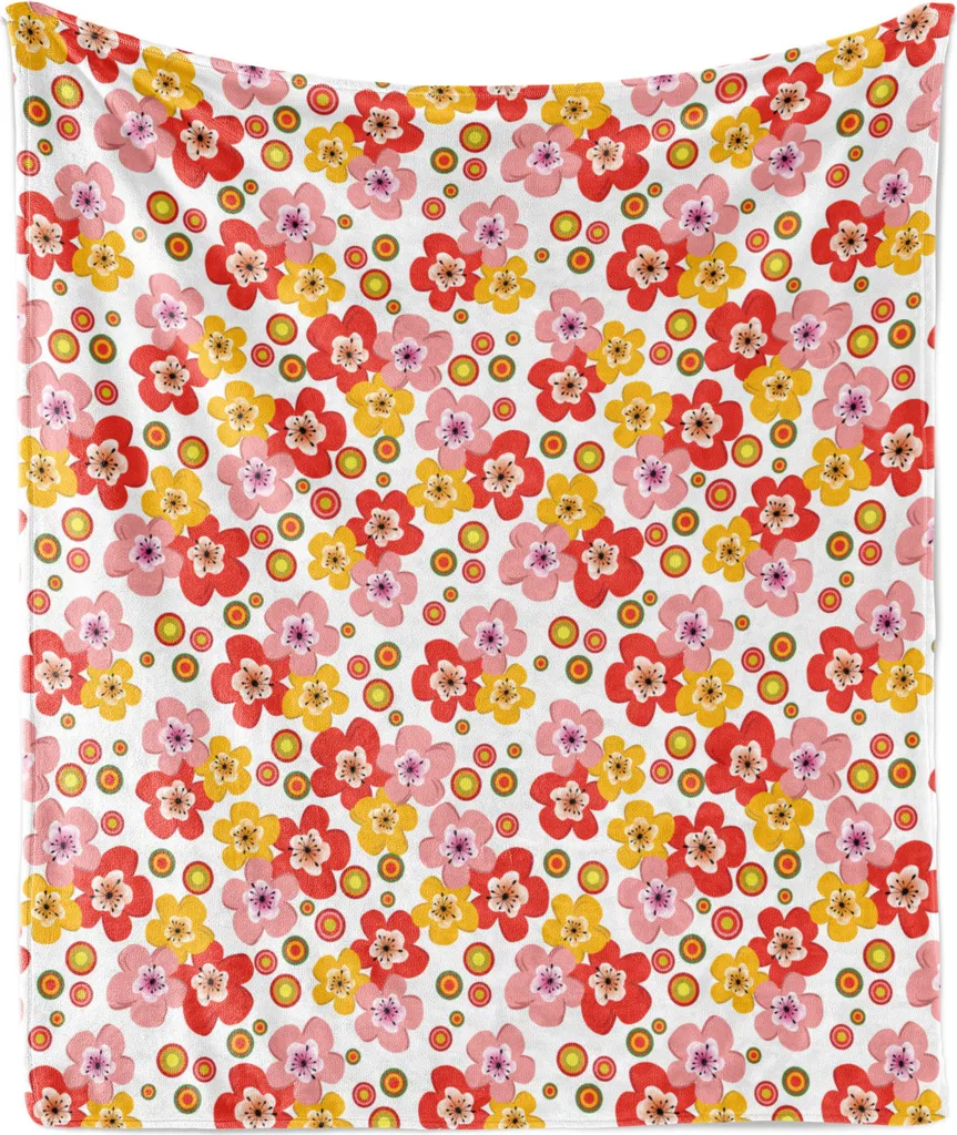 Coperta di Flanella ABAKUHAUS - Calore e Tradizione Floreale 175x230