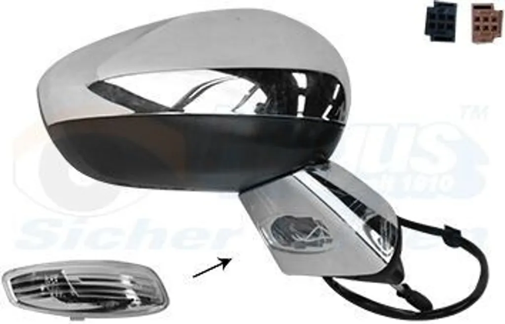 Rétroviseur Droit Citroën DS3 Van Wezel 1075826 - Anti-Givre et Chromé