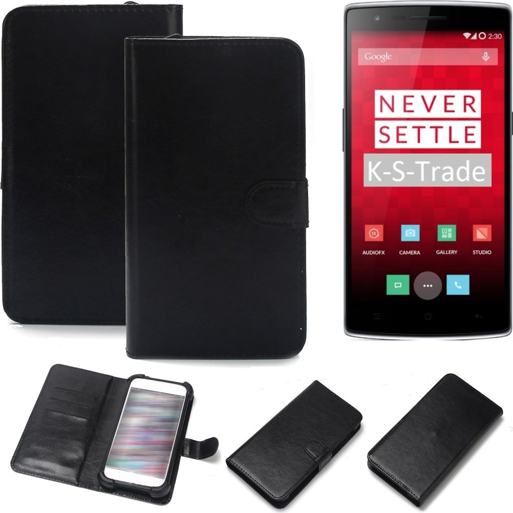 K-S-Trade Handyhülle Schutzhülle kompatibel mit OnePlus One Handy Schutz Hülle Handyhülle Bumper schwarz 1x