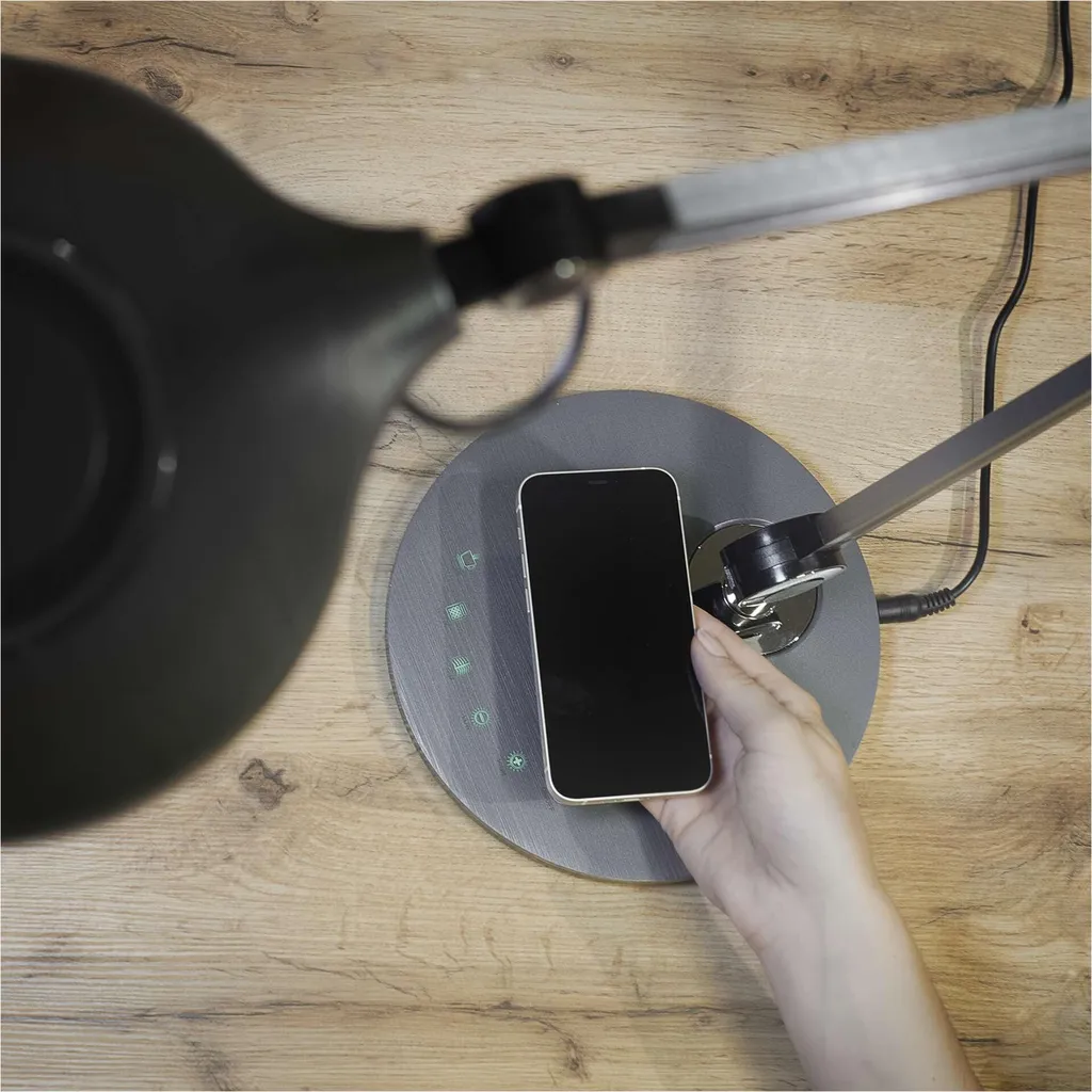 Lampe LED 9,2W 640lm dimmable avec station de charge USB intégrée EMOS - 4