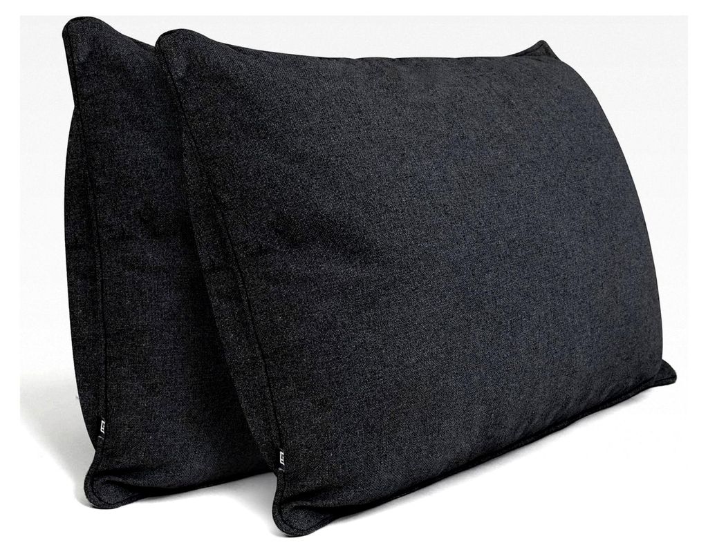 Sofakissen mit Füllung und Bezug - Groß 40x70 cm - Couchkissen Schwarz 2er Set – e Zierkissen für Sofa & Couch – Dekokissen für Wohnzimmer ...