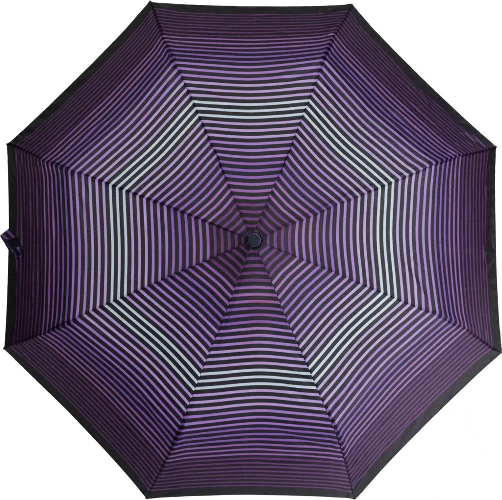 Ombrello Telescopico Professionale 100cm | Righe Viola con Case