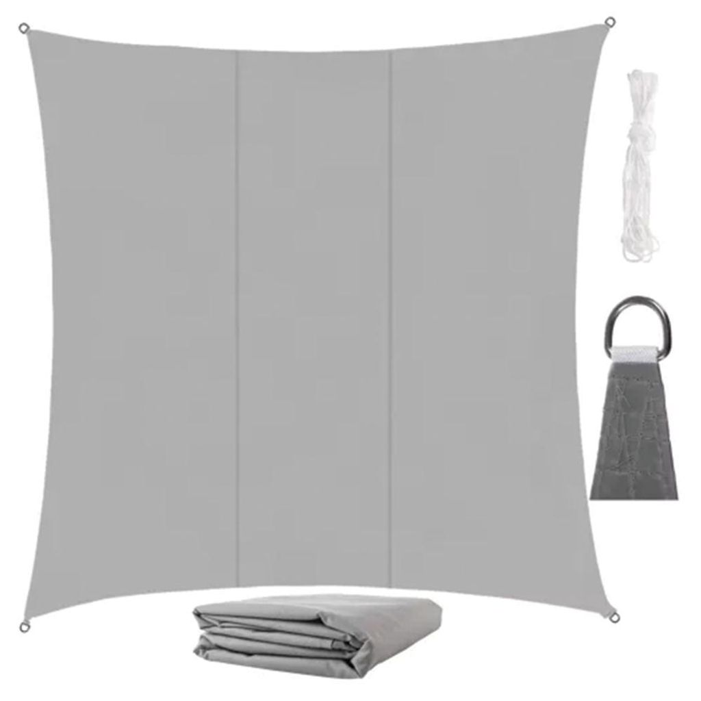 GARDLOV 23164 Sonnensegel 3,6x3,6 m grau Produktbild 