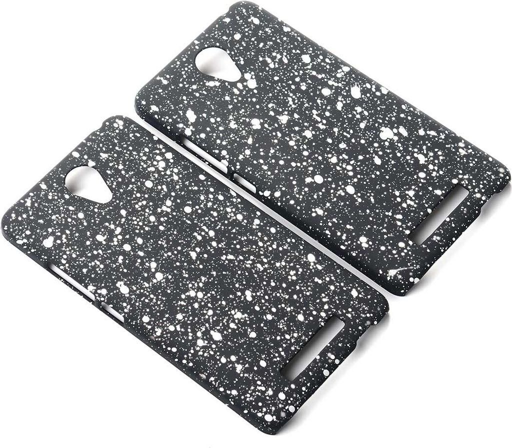 Handy Hülle Schutz Case Bumper Schale für Xiaomi Redmi Note 2 3D Sterne Weiß