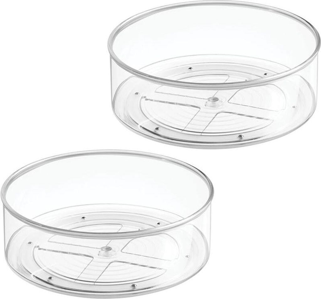 Drehteller Organizer Gewürzregal 2er Set Ordnungssystem mDesign Transparent