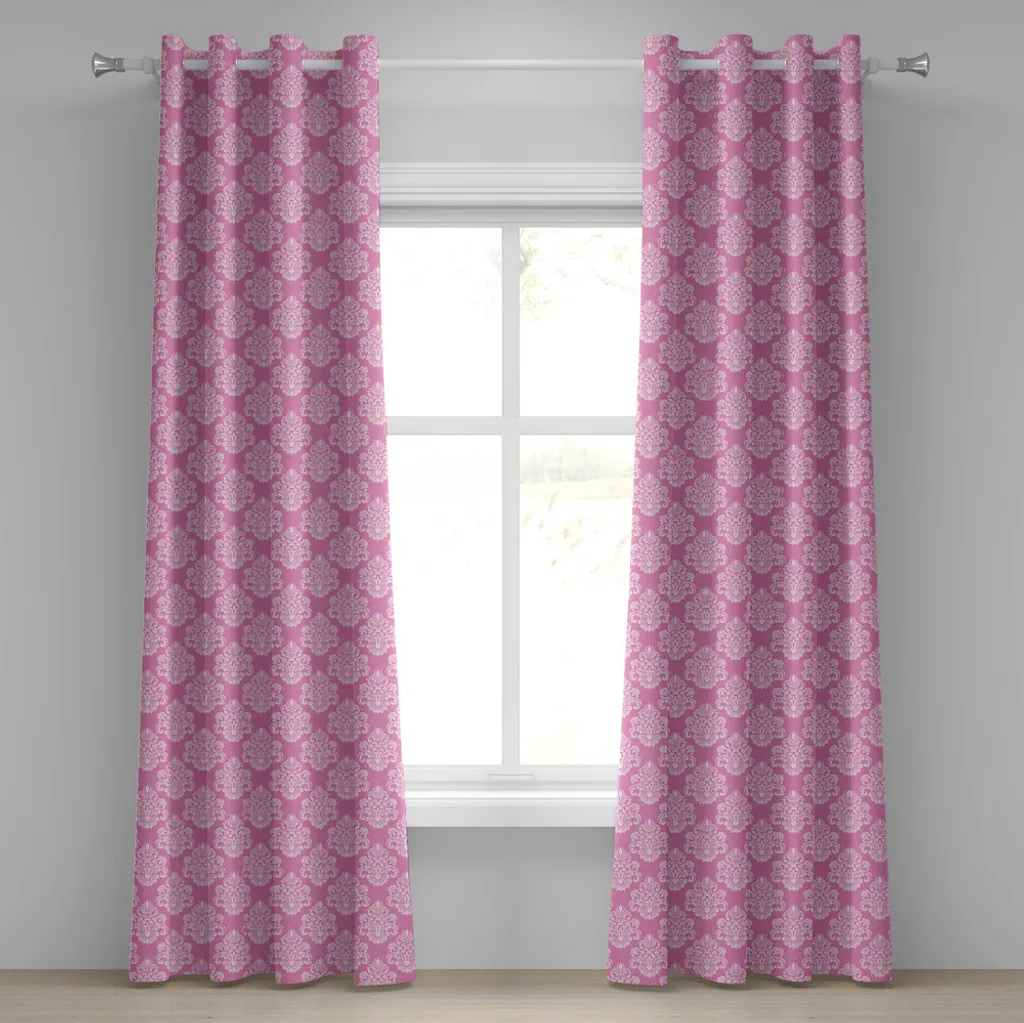 Tenda Rosa Baby ABAKUHAUS Motivi Floreali Rinascimentali 280cm