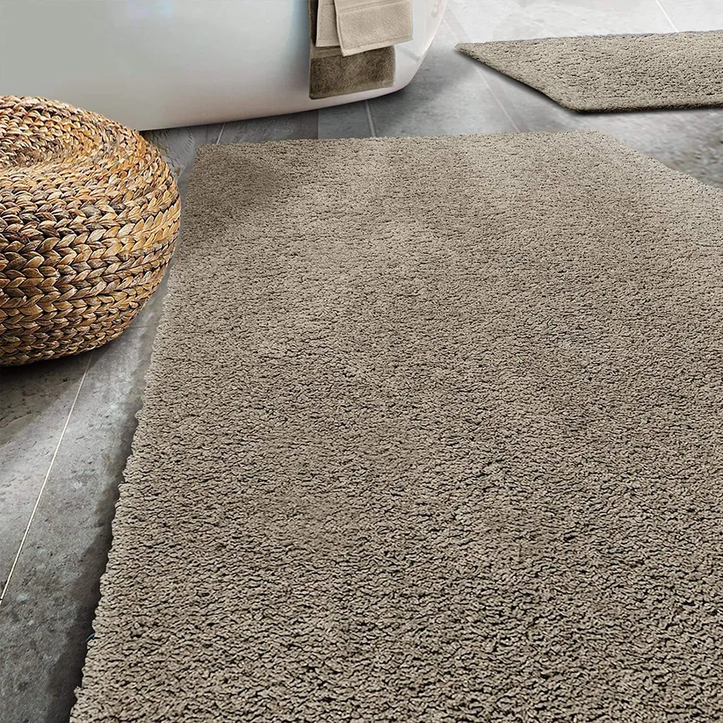 Tapis de bain moelleux Sky Soft Sand Beige 95 cm - Absorption max