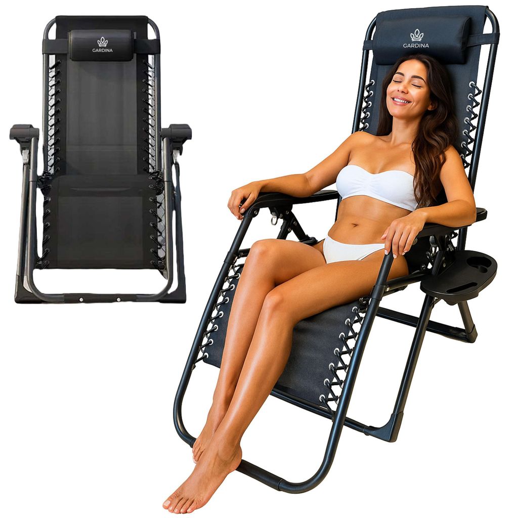 GARDINA® MALAGA  Fotel Leżak Ogrodowy Plażowy - Składany Zdjęcie produktu 