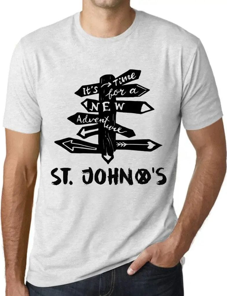 Herren Grafik T-Shirt Es ist Zeit für ein neues Abenteuer in St John's – It’s Time For A New Adventure In St John's – Öko-Verantwortlich Vi...