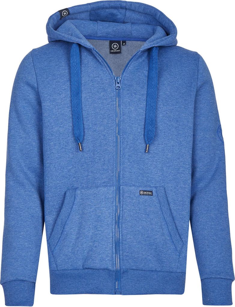 Salzhaut Herren Sweatjacke Breker mit Kapuze - Hoodie-Jacke mit bequemen Schnitt in Indigo Größe M