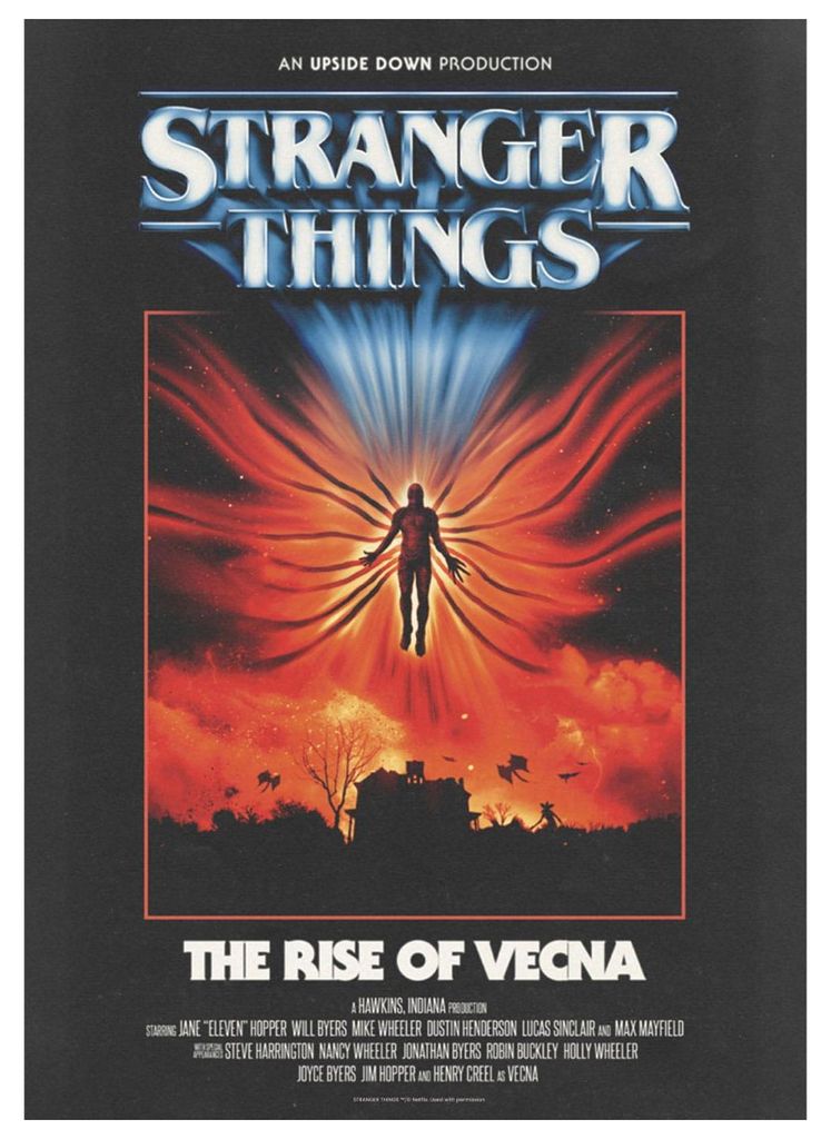 Stranger Things Kunstdruck The Rise of Vecna Limited Edition 42 x 30 cm