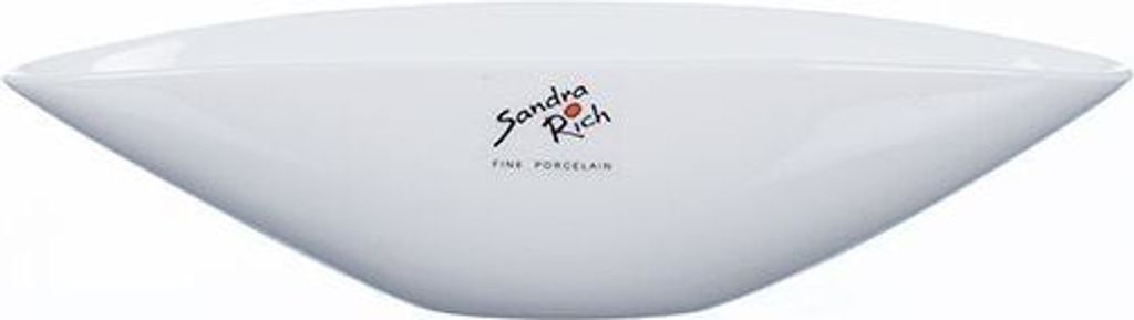 Porzellan Teller, Schale ELONGATE oval L. 22cm weiß länglich Sandra Rich