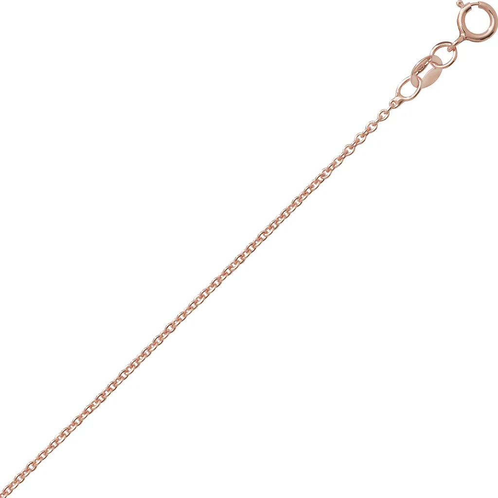 Chaîne en Or Rose pour Pendentif - Maille Forçat 46cm - Idée Cadeau Femme