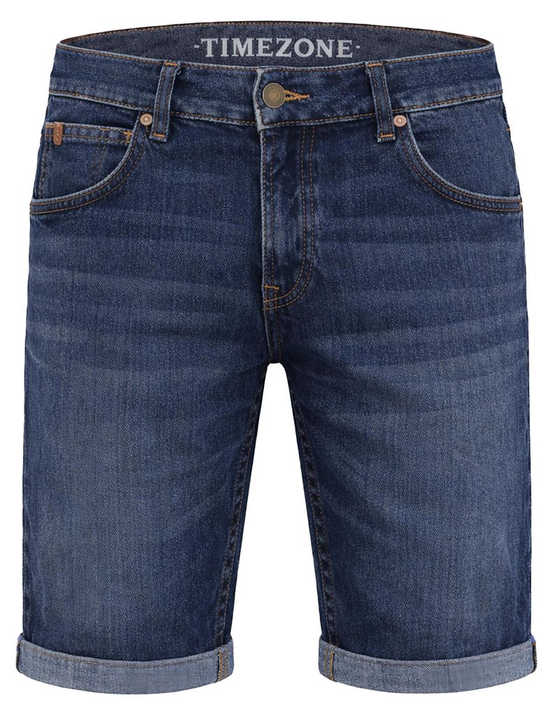 Timezone Jeansshorts Slim Fit umgeschlagener Saum Reißverschluss Größe: 29W