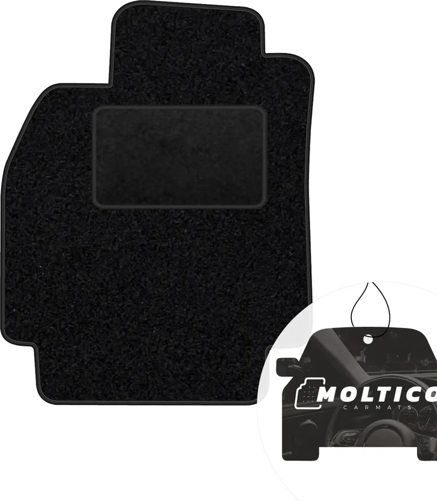 moto-MOLTICO tappetino conducente auto velours lato conducente tappetini auto nero tappetino conducente 1 pezzo adatto per Renault Megane II CC 2004-2010